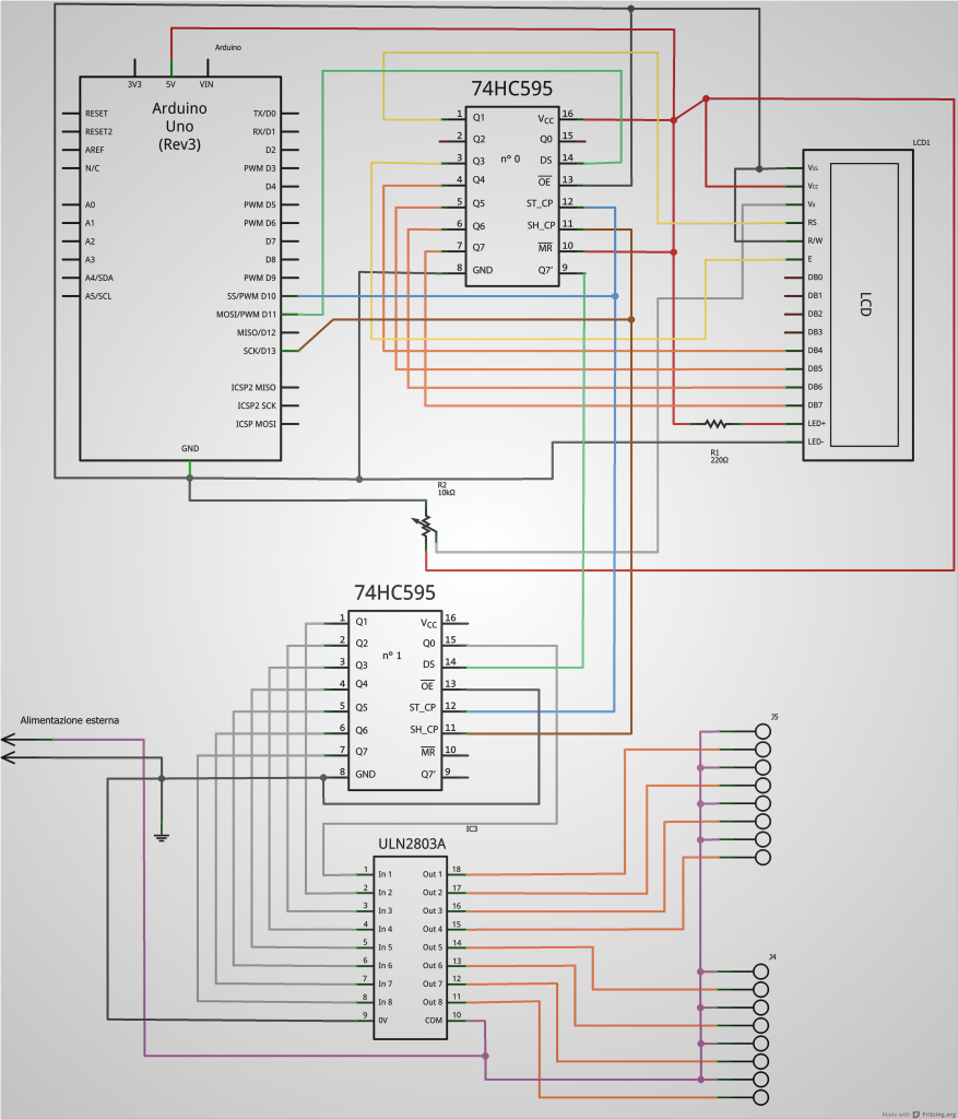 LCD e Out 74hc595_schem